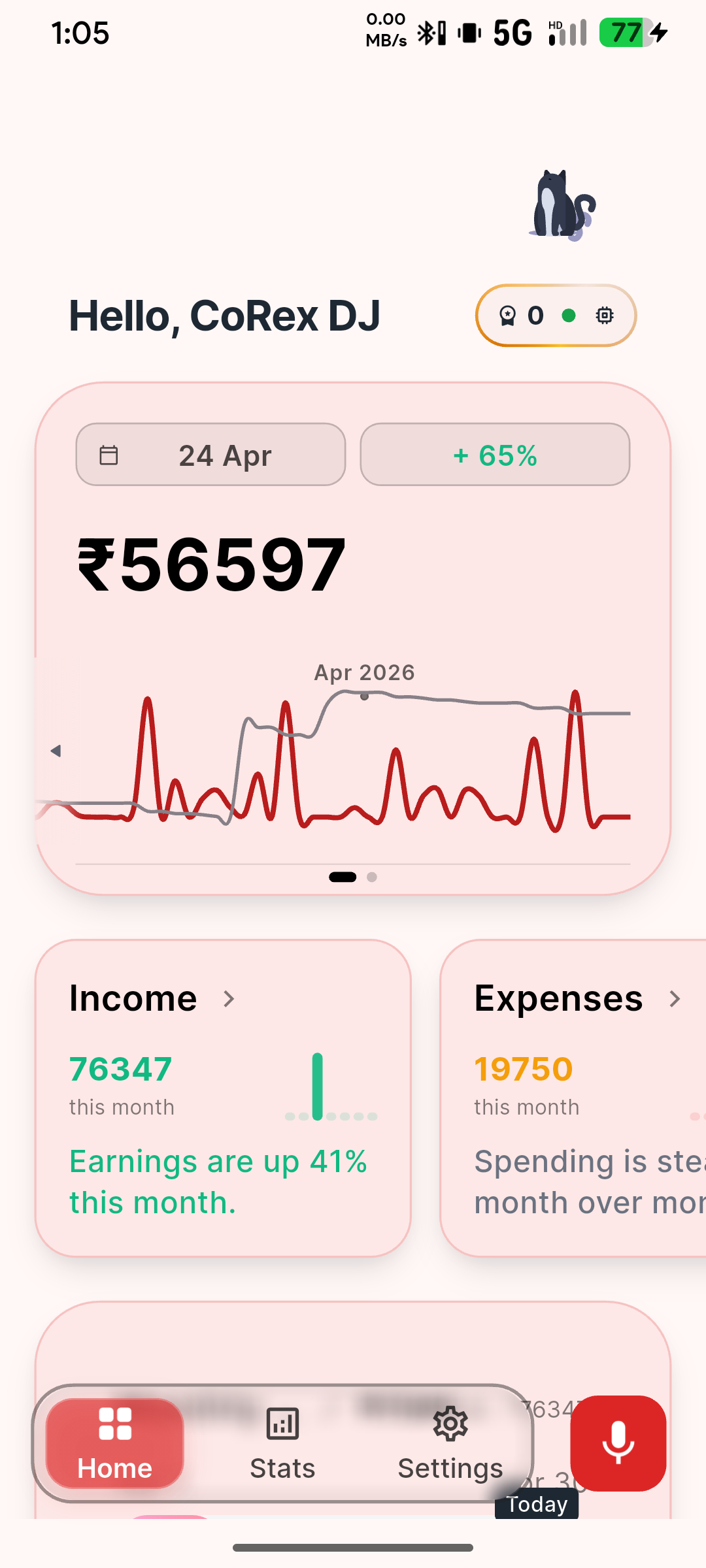 Mark Expense Tracker Mockup