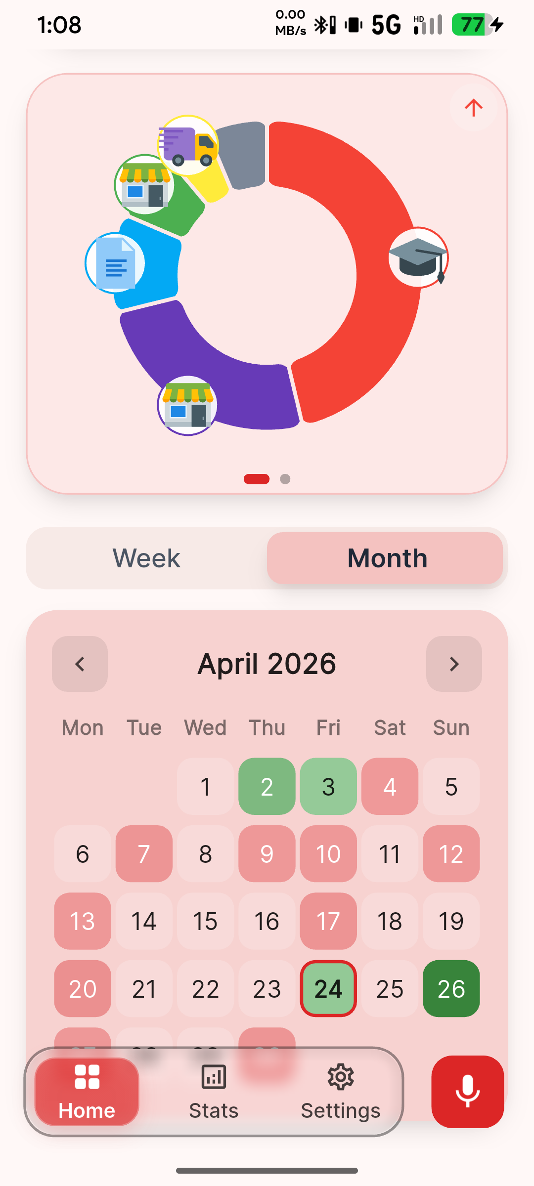 Debt borrow lent dashboard